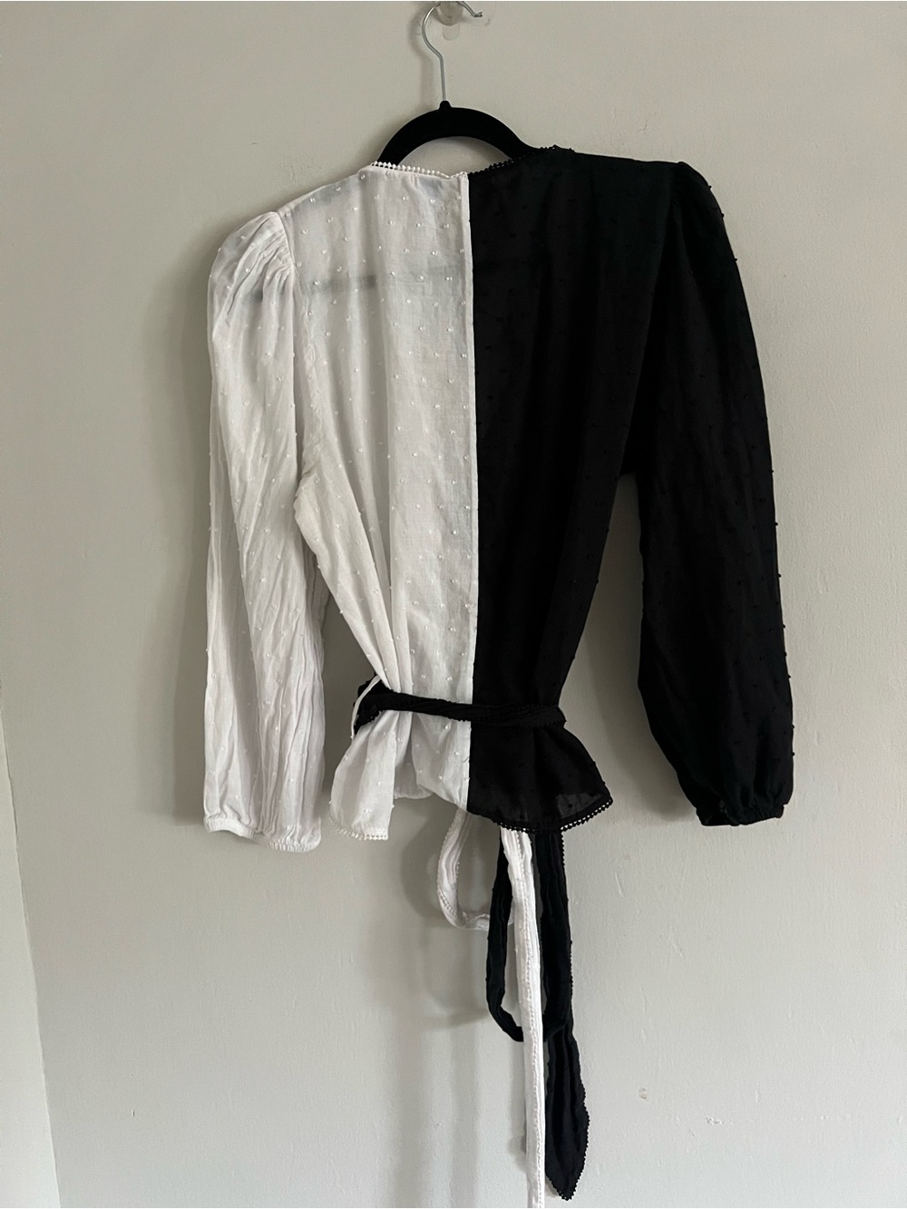 Farm Rio Wrap Contrast Color Top Sz Large - Picture 5 of 11